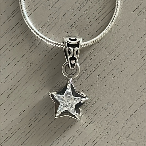 Silpada CZ Star Pendant N1413 with Italian Sterling Silver Snake Chain - Picture 4 of 11
